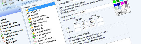 Docházkový systém - Pracovní směny
